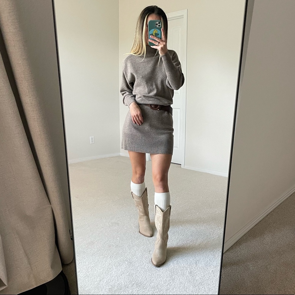 Ann Taylor Cashmere Taupe  Dress
